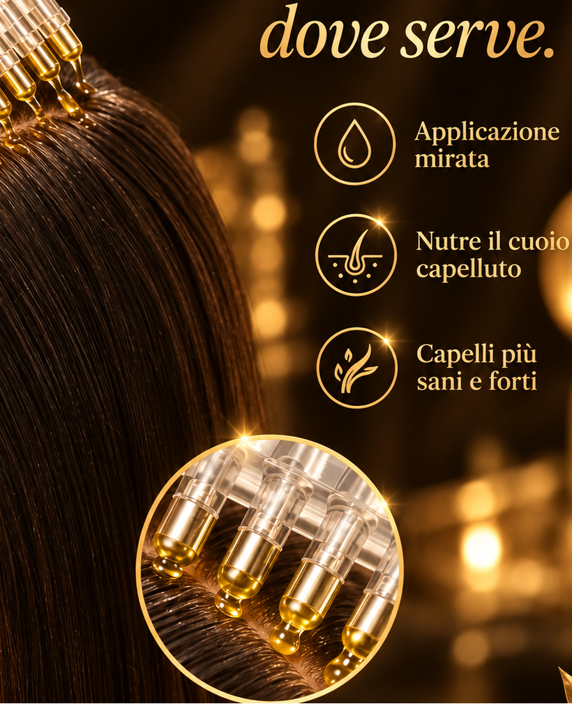 Le radici prima di tutto: il pettine porta l'olio fino alla cute